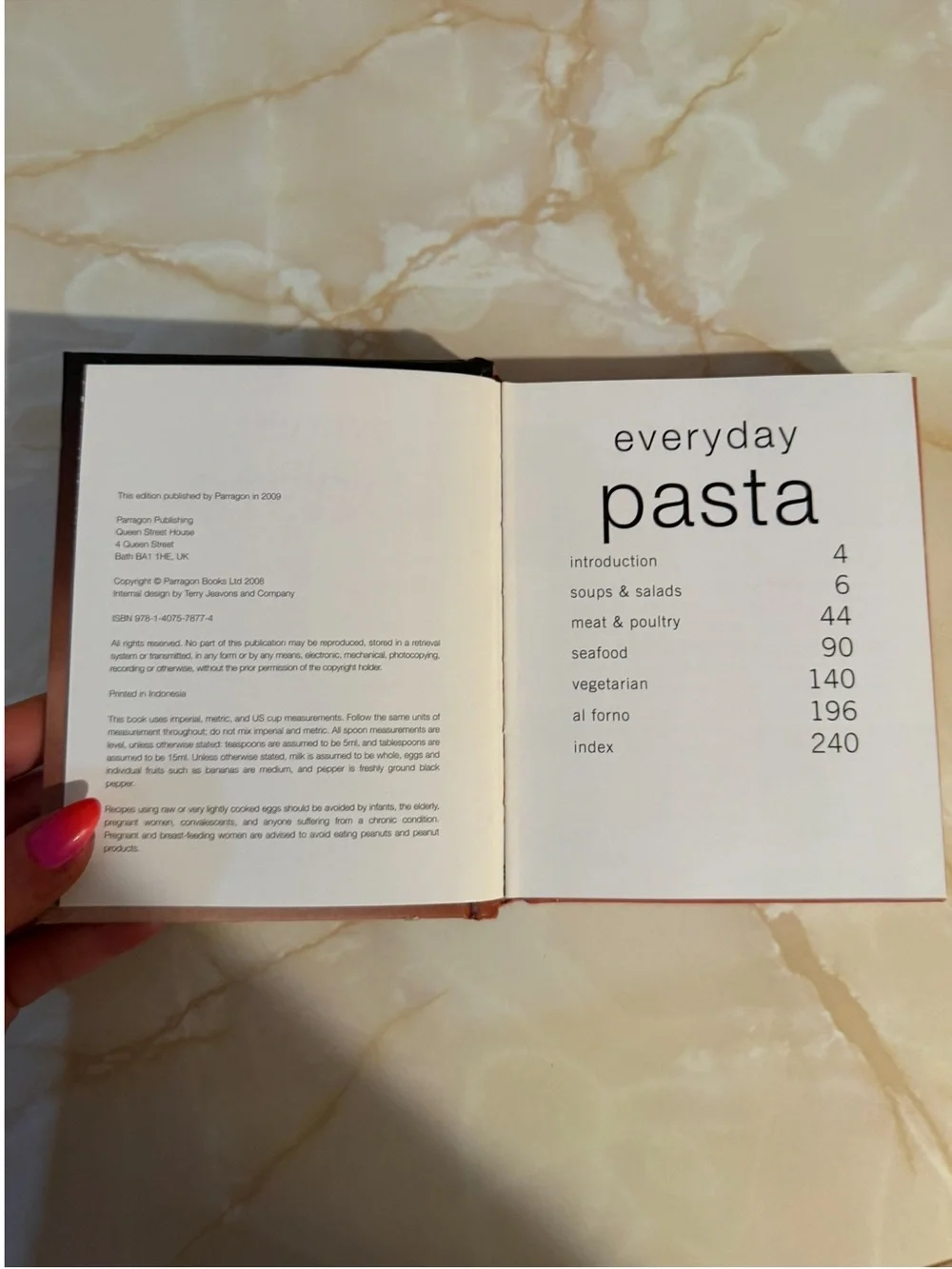 Everyday Pasta Cookbook - Brown Cover